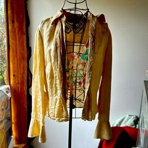 Cream coloured blouse jones New York satin shirt